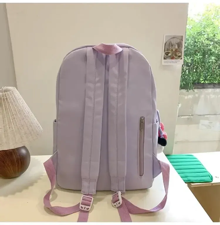 UAKISS  -  Bow Sweet Girl Backpack Cute  High School Student Backpack Fashion 2024 New Commuting Shoulders Bag