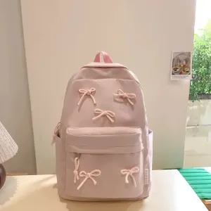 UAKISS  -  Bow Sweet Girl Backpack Cute  High School Student Backpack Fashion 2024 New Commuting Shoulders Bag