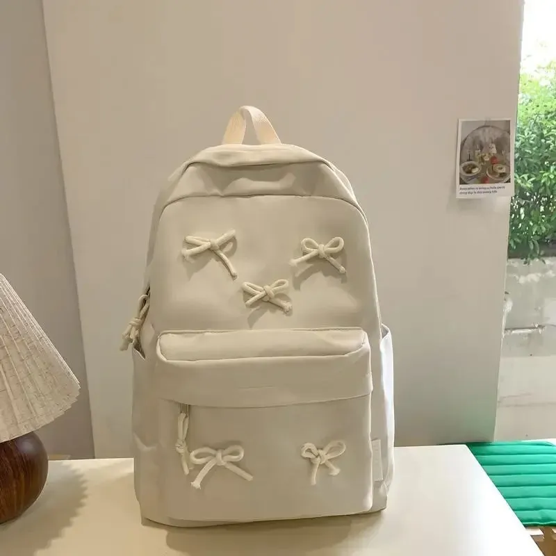 UAKISS  -  Bow Sweet Girl Backpack Cute  High School Student Backpack Fashion 2024 New Commuting Shoulders Bag