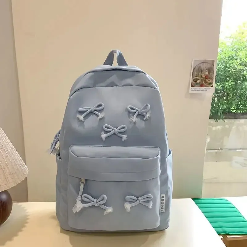 UAKISS  -  Bow Sweet Girl Backpack Cute  High School Student Backpack Fashion 2024 New Commuting Shoulders Bag