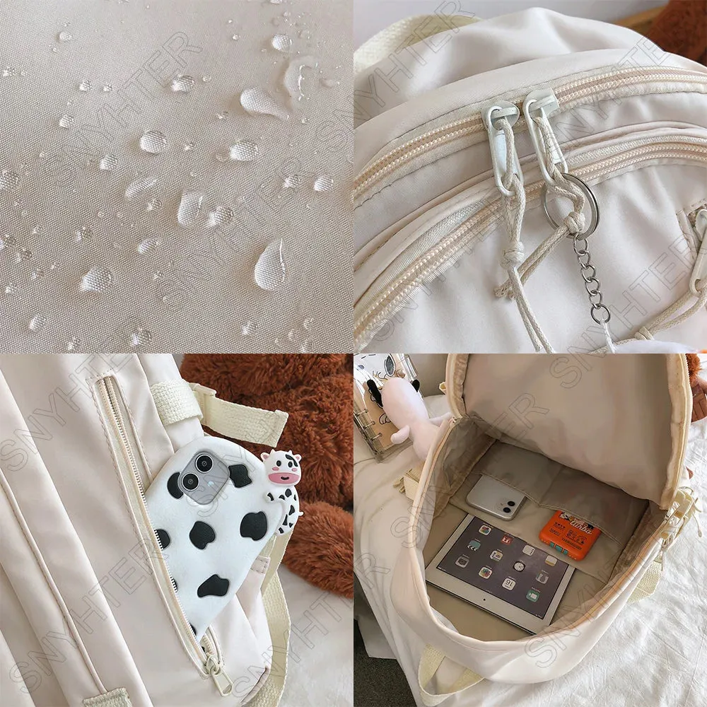 UAKISS  -  Cool Lady Travel Women Kawaii Backpack Fashion Girl Waterproof College Student Bag Teenager Book Bag Female Laptop Cute Backpack