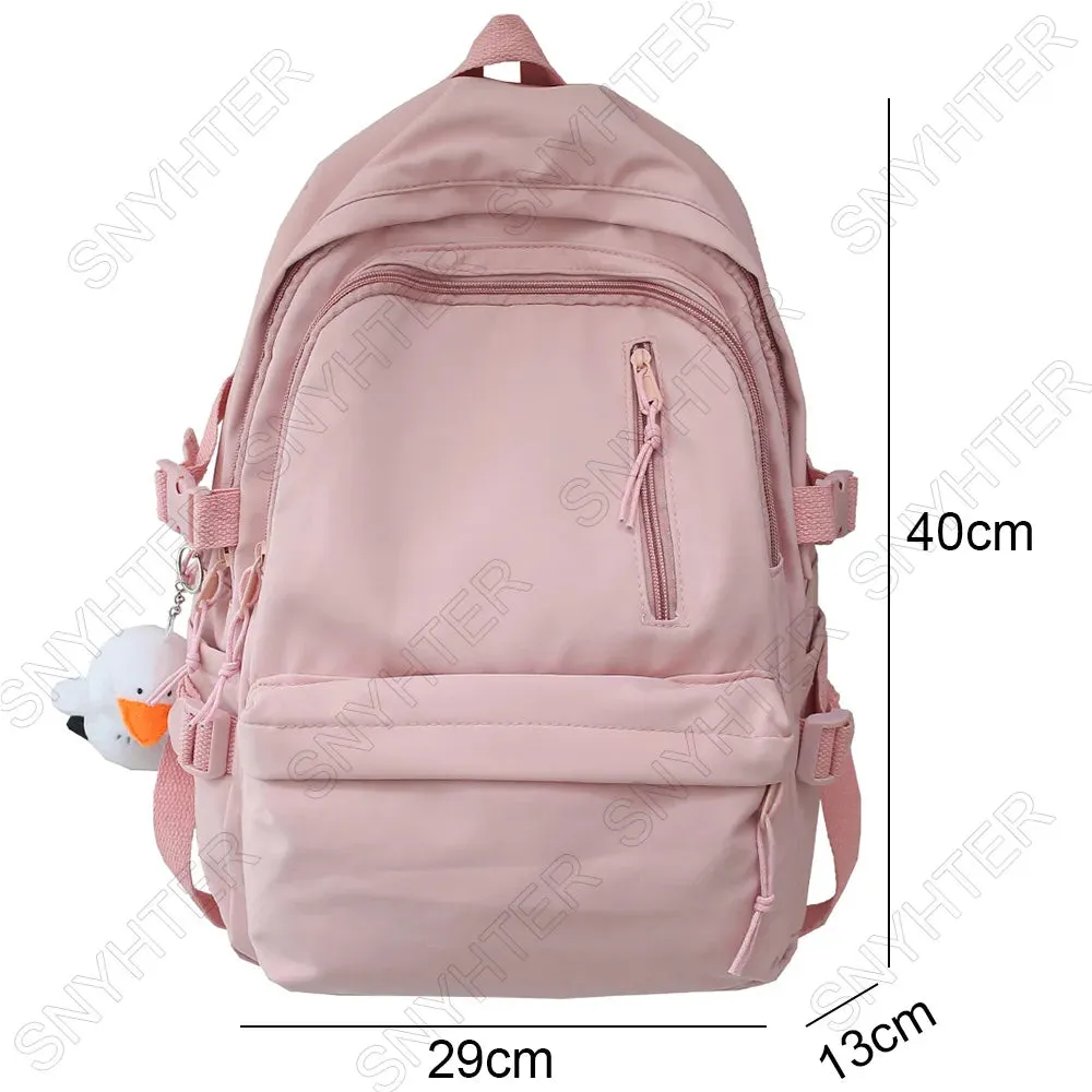 UAKISS  -  Cool Lady Travel Women Kawaii Backpack Fashion Girl Waterproof College Student Bag Teenager Book Bag Female Laptop Cute Backpack