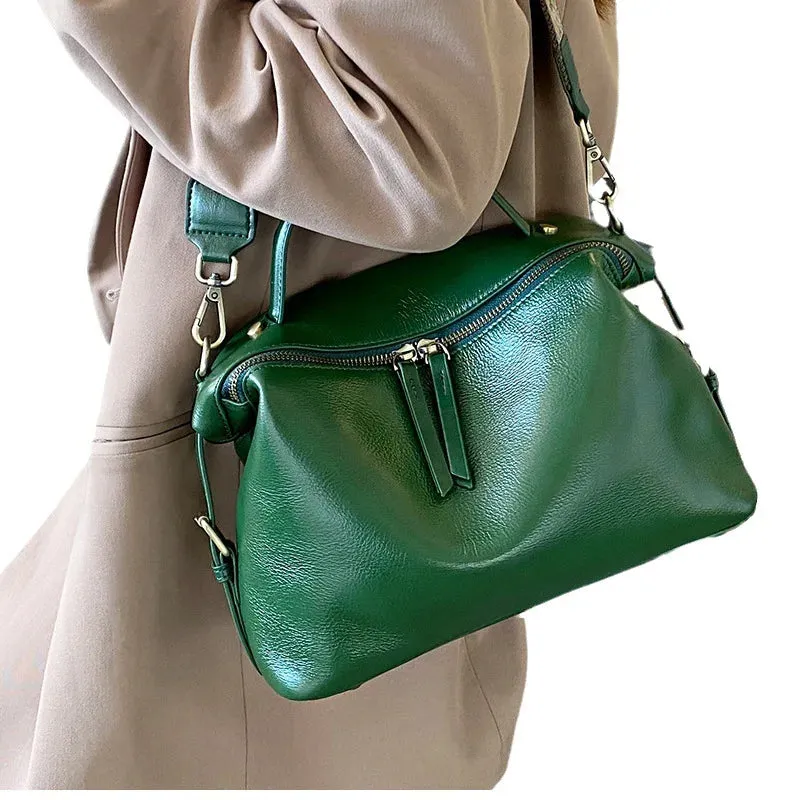UAKISS  -  luxury handbags female crossbody bags Vintage Genuine leather women shoulder bag Large capacity soft leather cowhide fashion bag