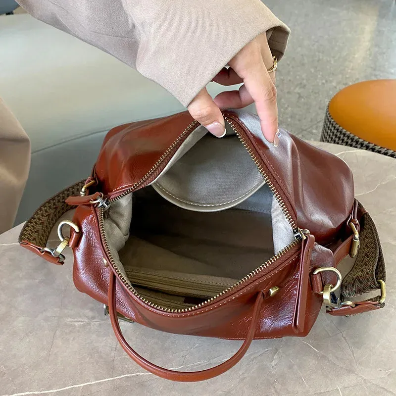 UAKISS  -  luxury handbags female crossbody bags Vintage Genuine leather women shoulder bag Large capacity soft leather cowhide fashion bag
