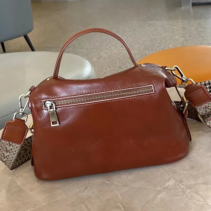 UAKISS  -  luxury handbags female crossbody bags Vintage Genuine leather women shoulder bag Large capacity soft leather cowhide fashion bag