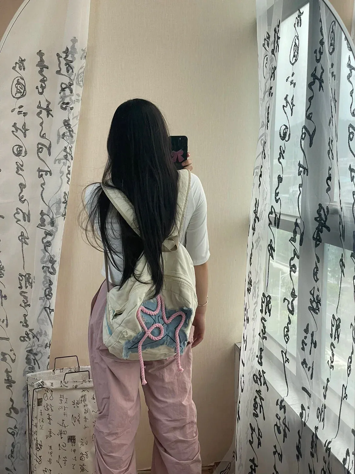 UAKISS  -  Retro Junior High School College Student Cowboy Backpack Men's and Women's Backpacks Student Causal Bags