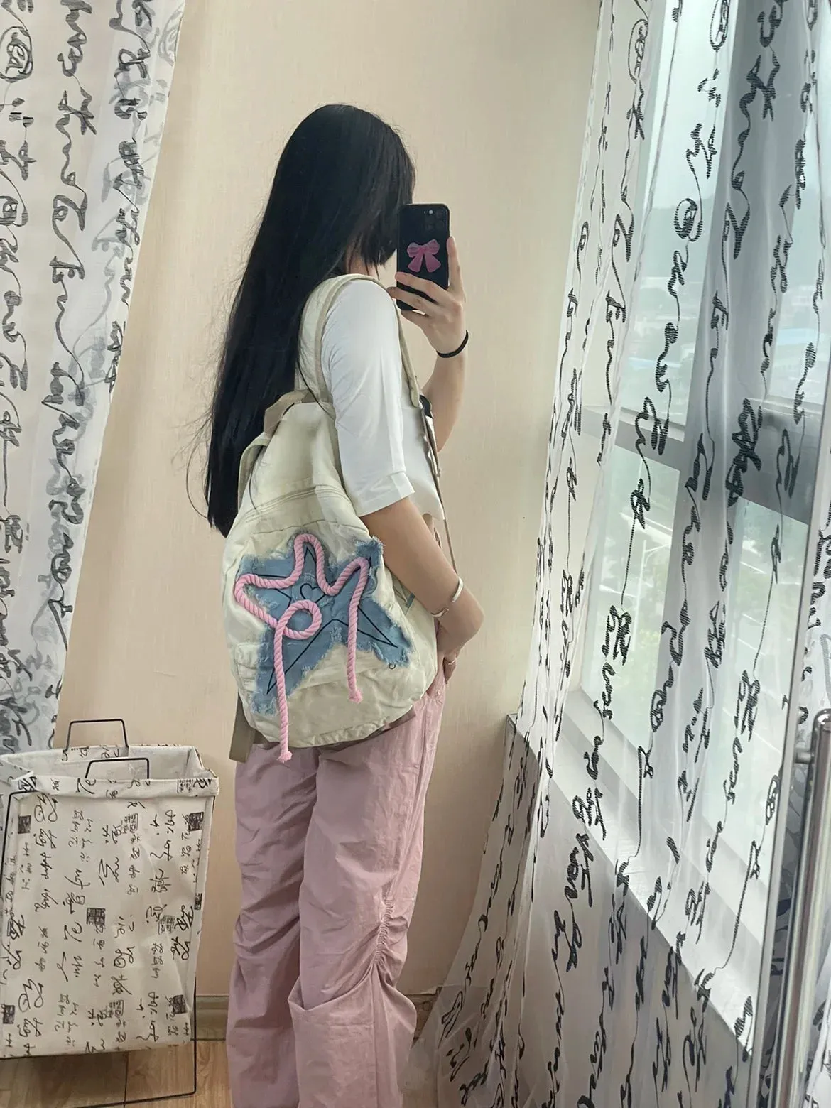 UAKISS  -  Retro Junior High School College Student Cowboy Backpack Men's and Women's Backpacks Student Causal Bags