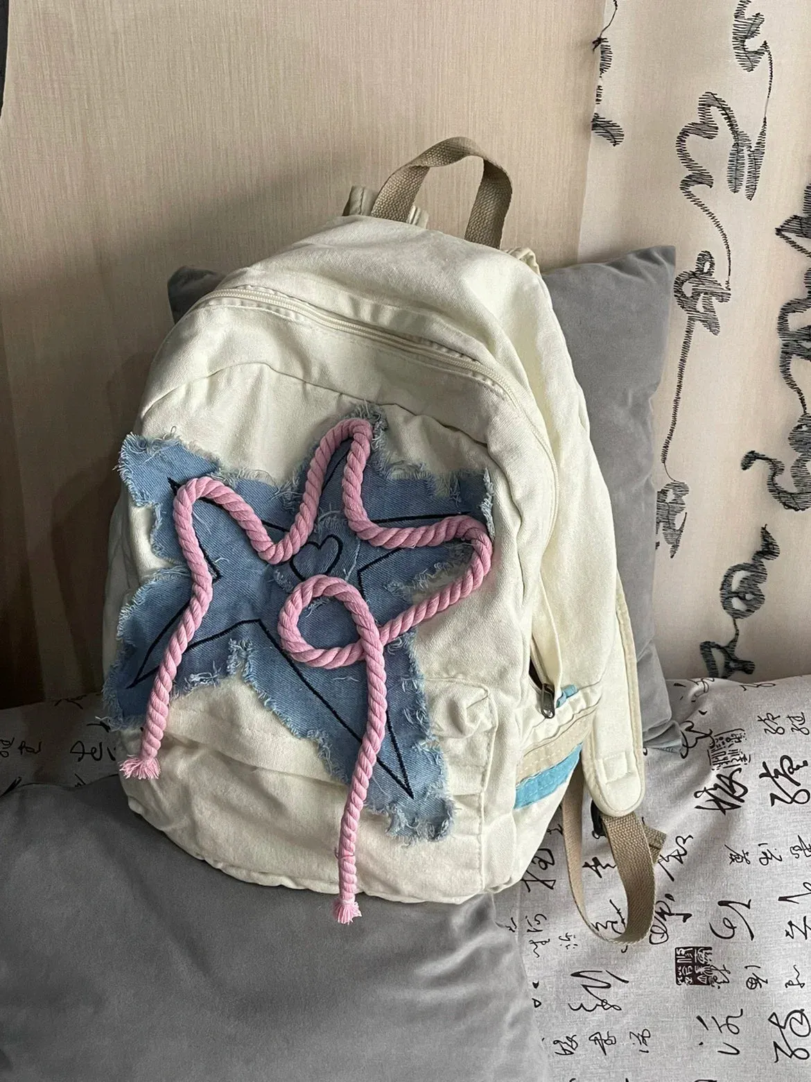 UAKISS  -  Retro Junior High School College Student Cowboy Backpack Men's and Women's Backpacks Student Causal Bags