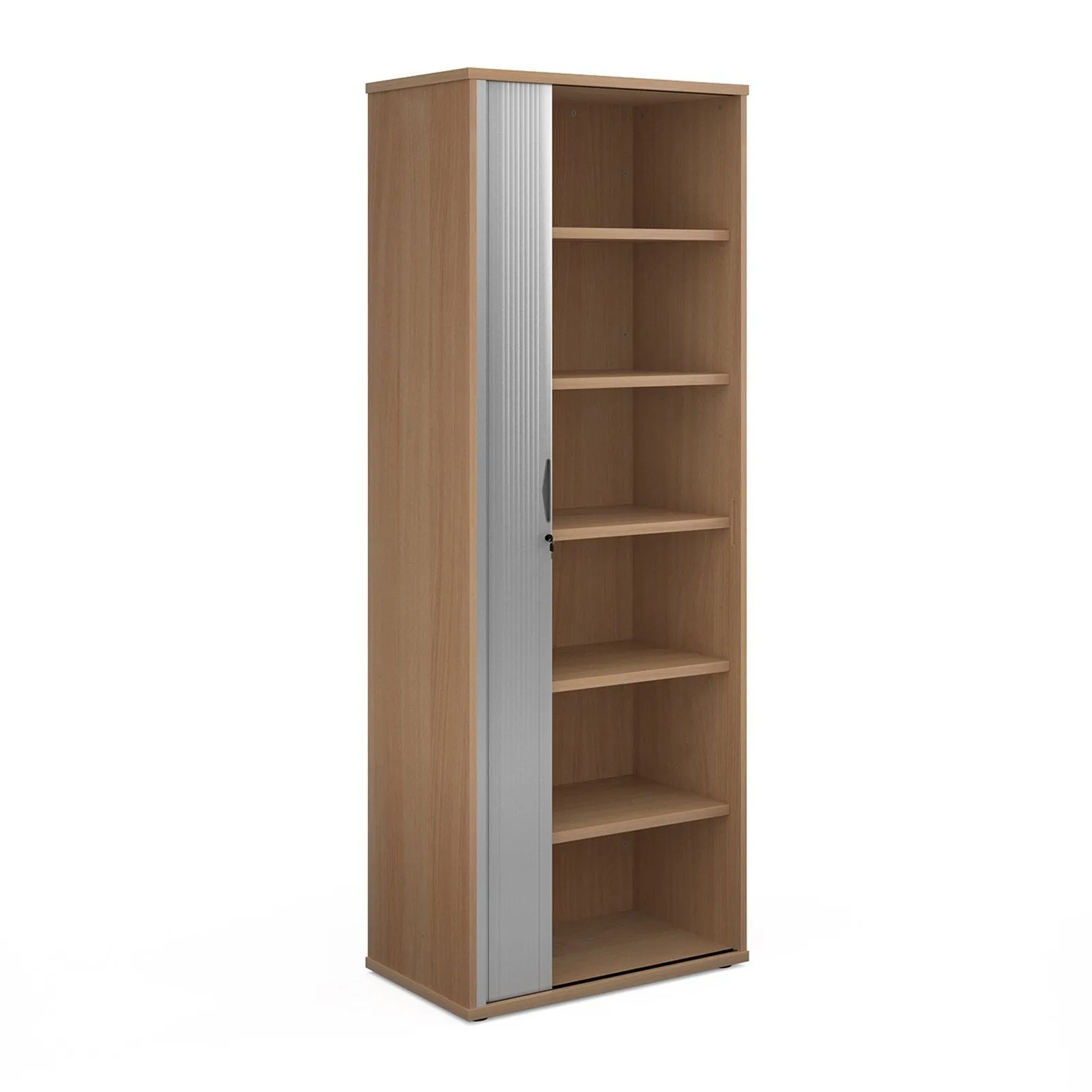 Universal single door tambour cupboard with silver door