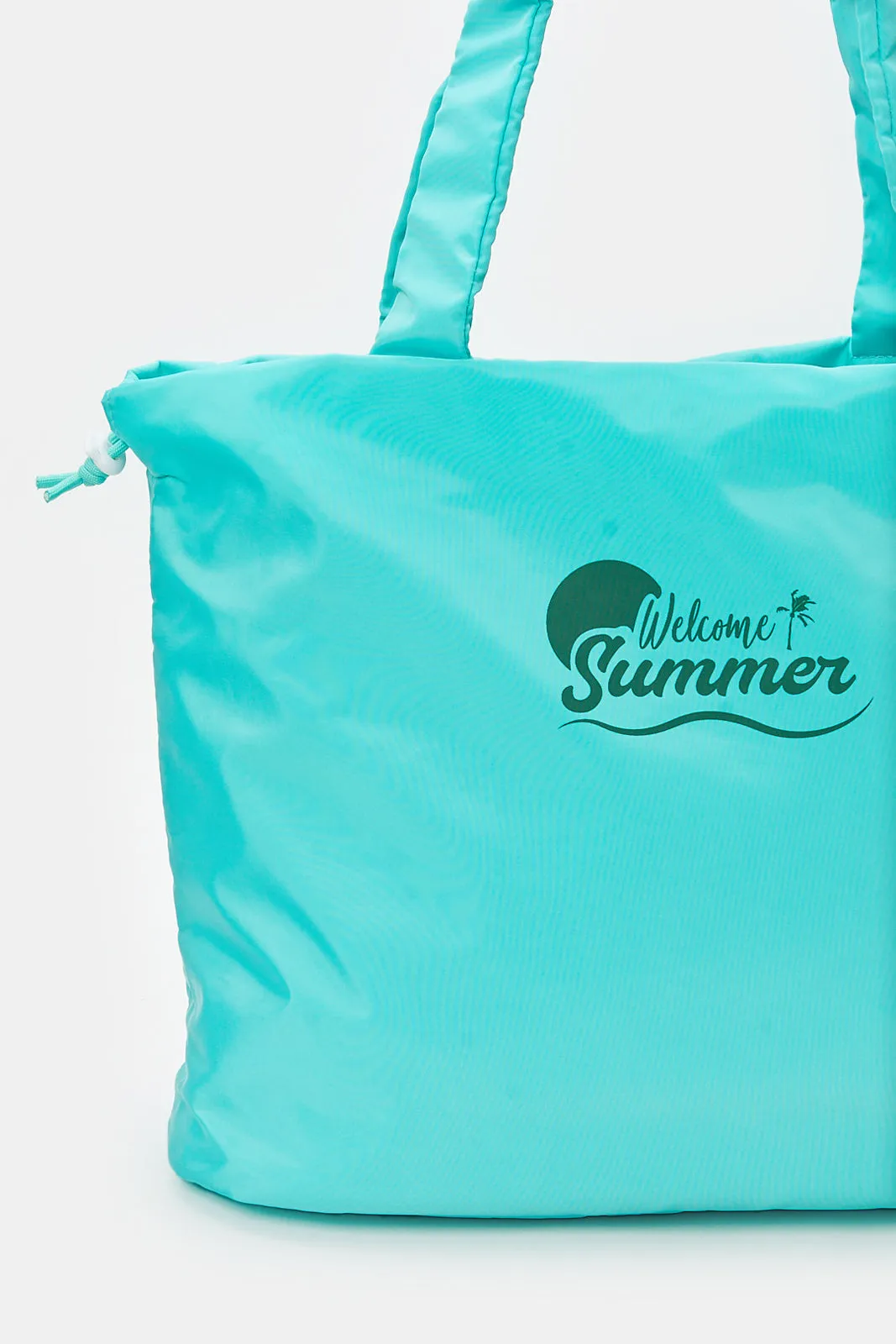 Women Blue Printed Beach Bag