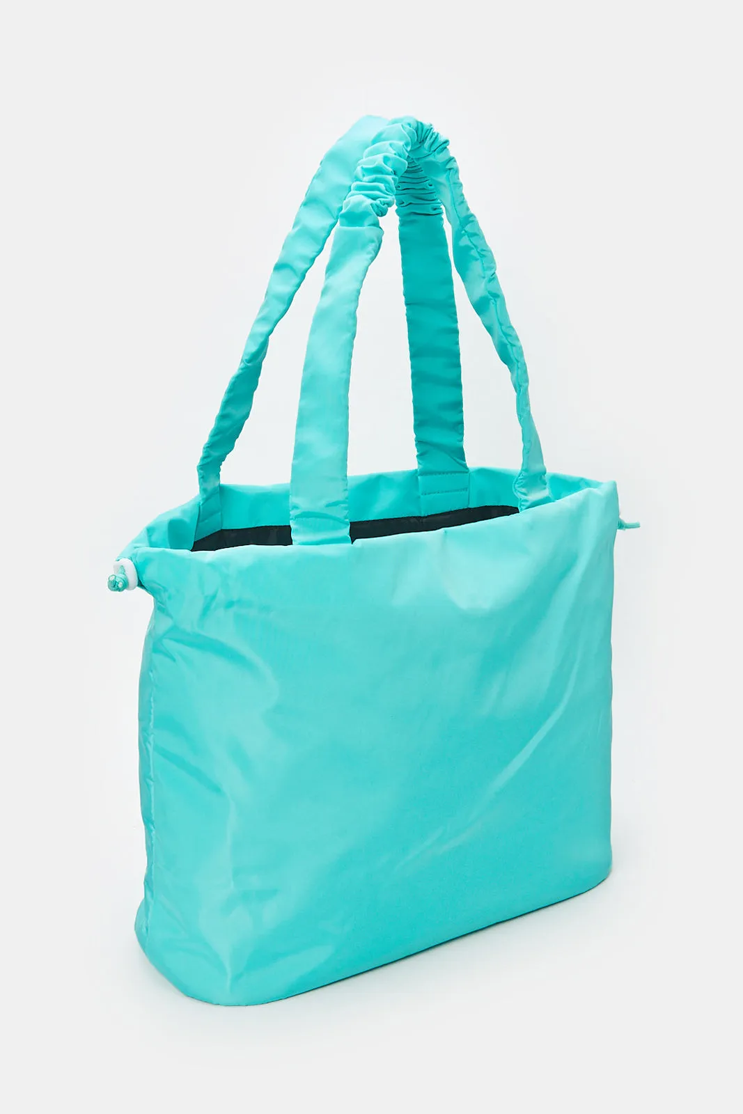 Women Blue Printed Beach Bag