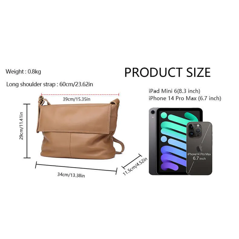 Women's Leather Shoulder Crossbody Bag - Stylish & Functional